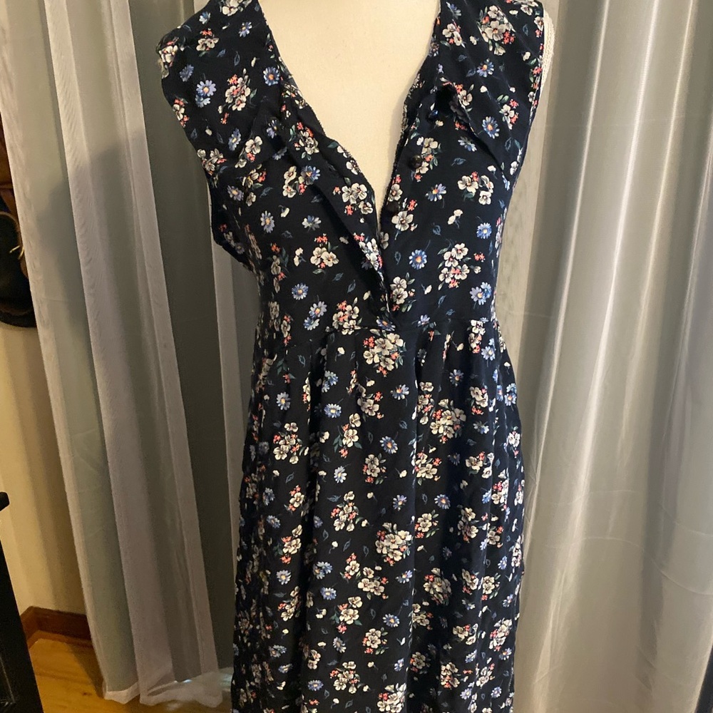 Vintage 90’s floral collar maxi dress